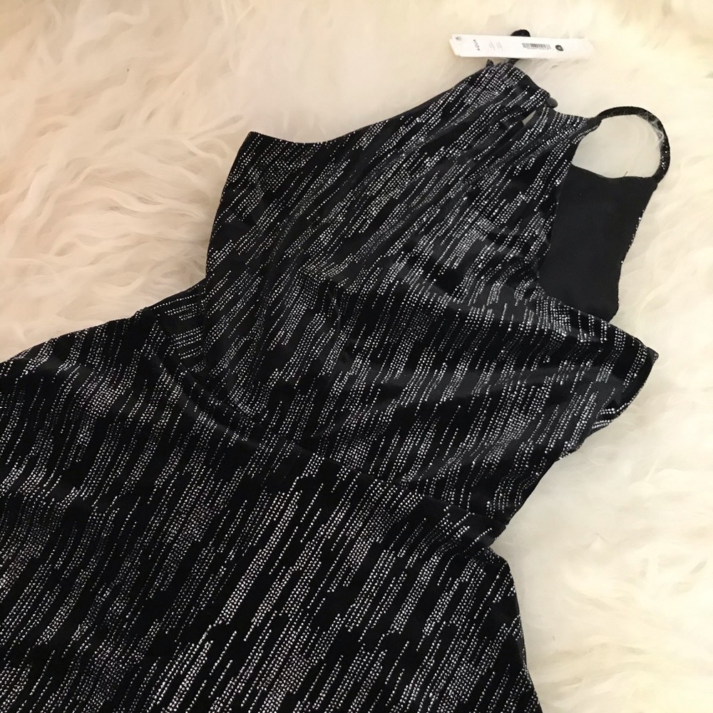 AQUA Metallic Pattern Sleeveless Mini Dress - Picture 7 of 8
